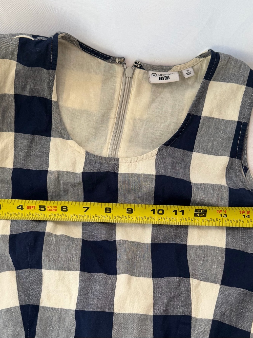 JW Anderson x Uniqlo Gingham Tiered Midi Dress XS - Picture 4 of 6